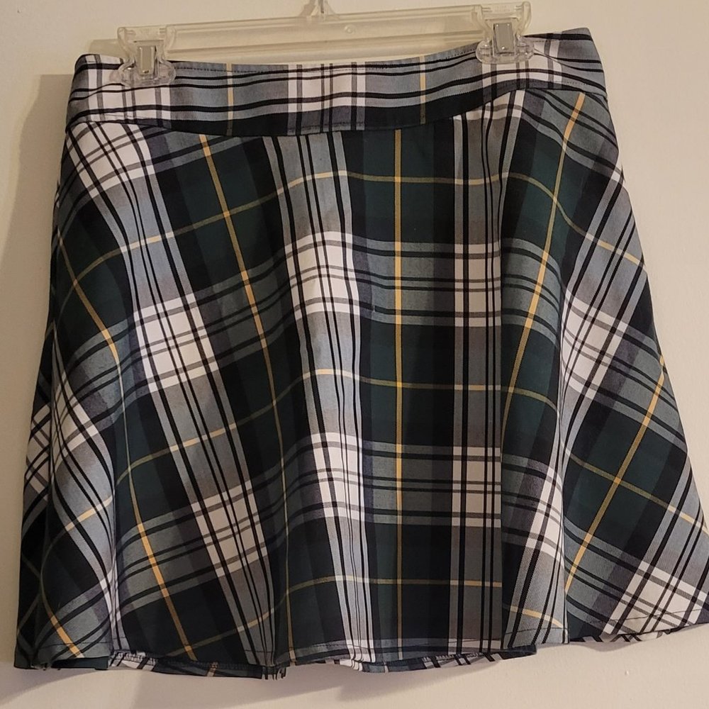 Tracy Evans Limited Green Plaid Skirt size 5